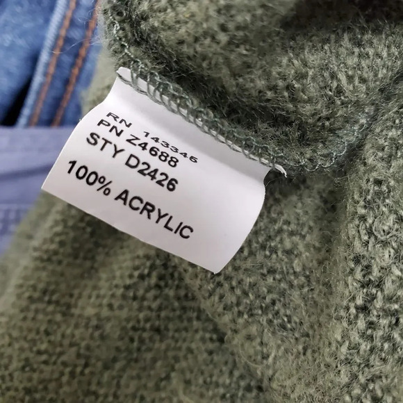 PIKO 1988 | Green V-Neck Knit Tunic Top Small - Picture 8 of 8